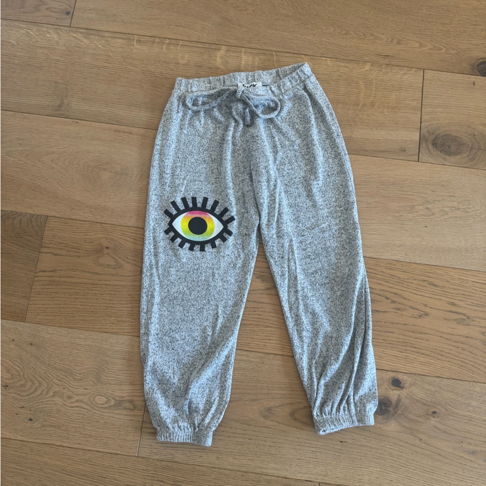 Rock Candy Heather Gray Joggers with Eye Design